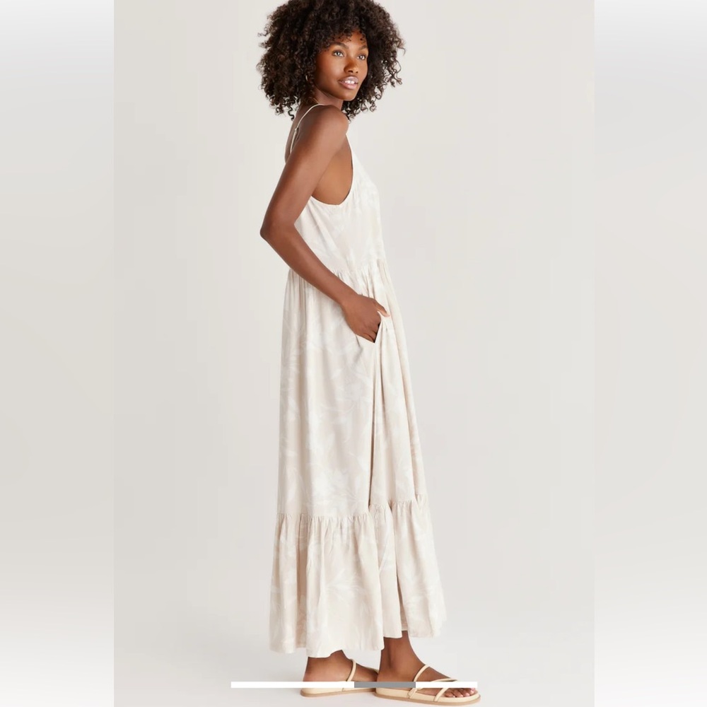 Z Supply Cream Maxi Dress with Subtle Print